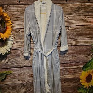 Relax robe Women's medium gray/white Pre-owned